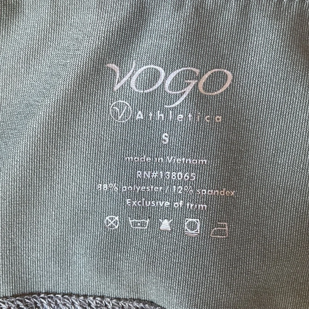 Vogo Athletica Gray Mesh Inserts leggings, size S